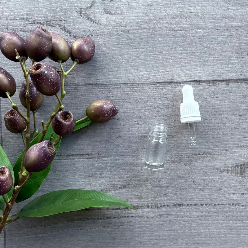 5ml white tamper evident glass dropper  & empty bottle