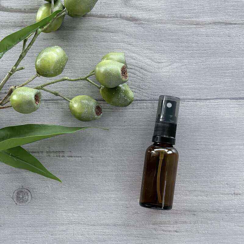 30ml Amber Glass Bottle with Black Mister Spray