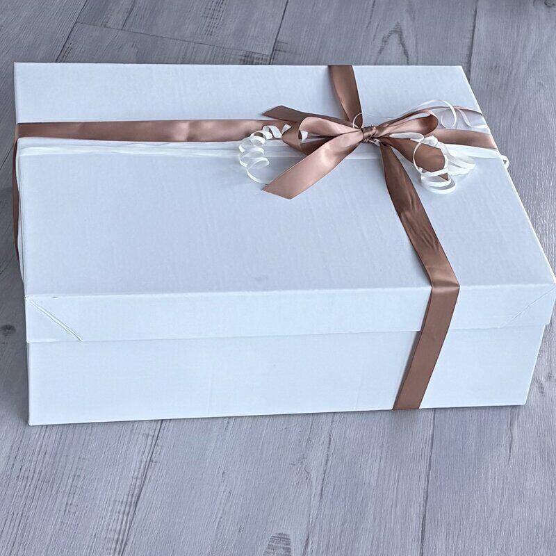 Rectangle Half Slab Cake Box with ribbon
