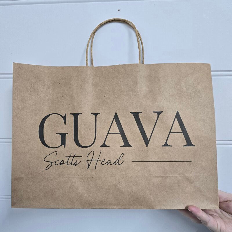 kraft brown handle bags - available for custom printing - centaur packaging