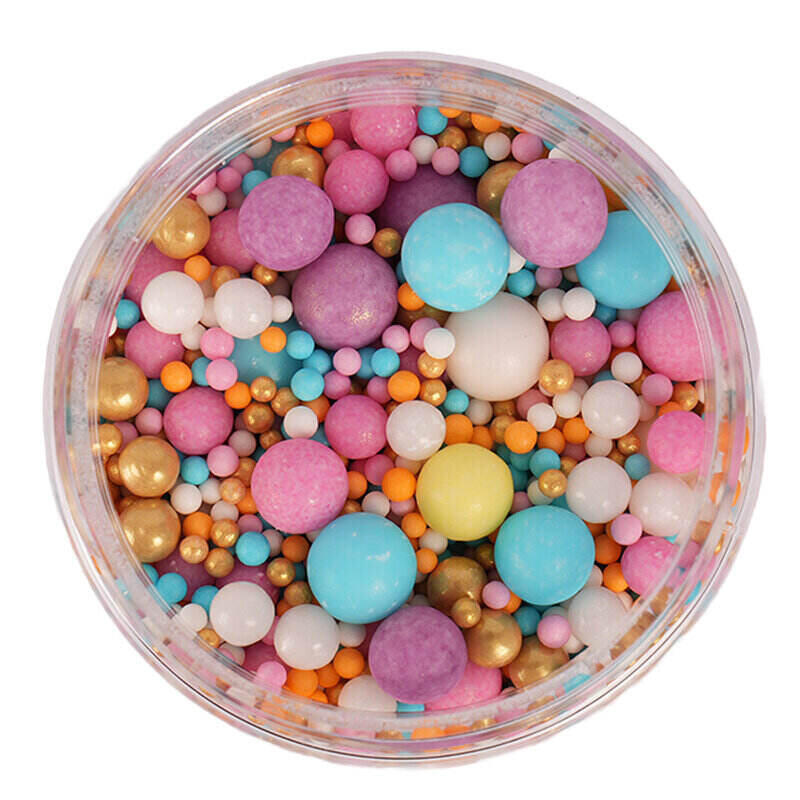 Sprinkles Bubble Bubble Pastel & Gold by Sprinks 75g in jar location pic