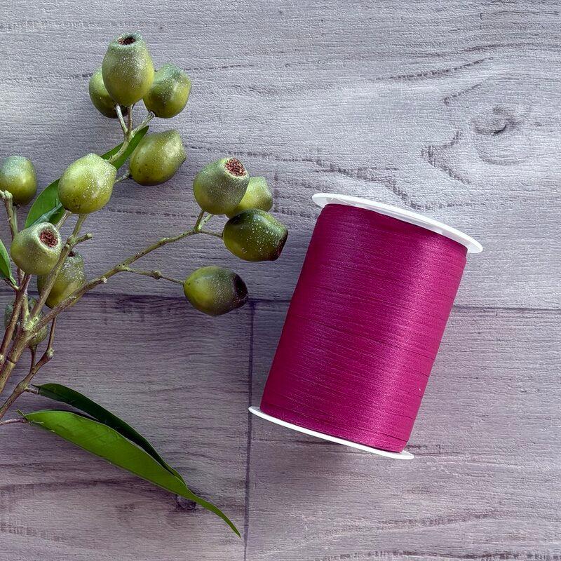 250mt 10mm matt ribbon Burgandy 