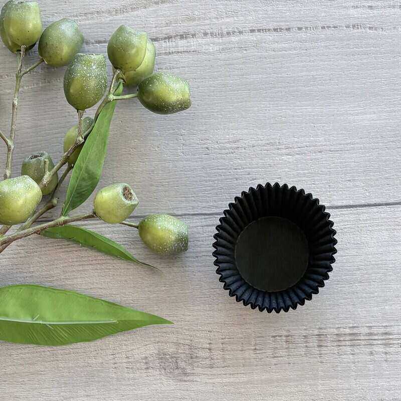 Cupcake Baking Paper Black Bulk #700 single paper