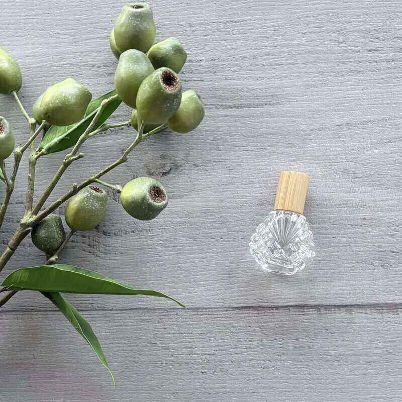 15ml Dahlia Glass Roller Bottle with Bamboo Lid