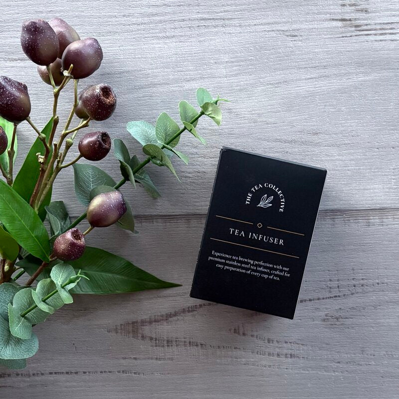 gold tea infuser box by the tea collective stainless steel @ centaur packaging