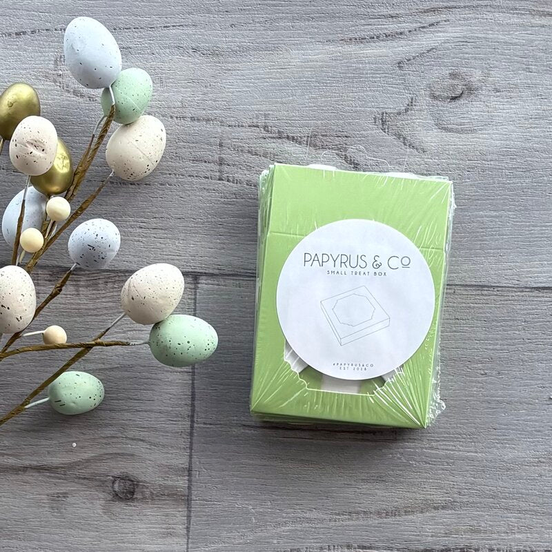 papyrus and co small treat box 5pk pastel green