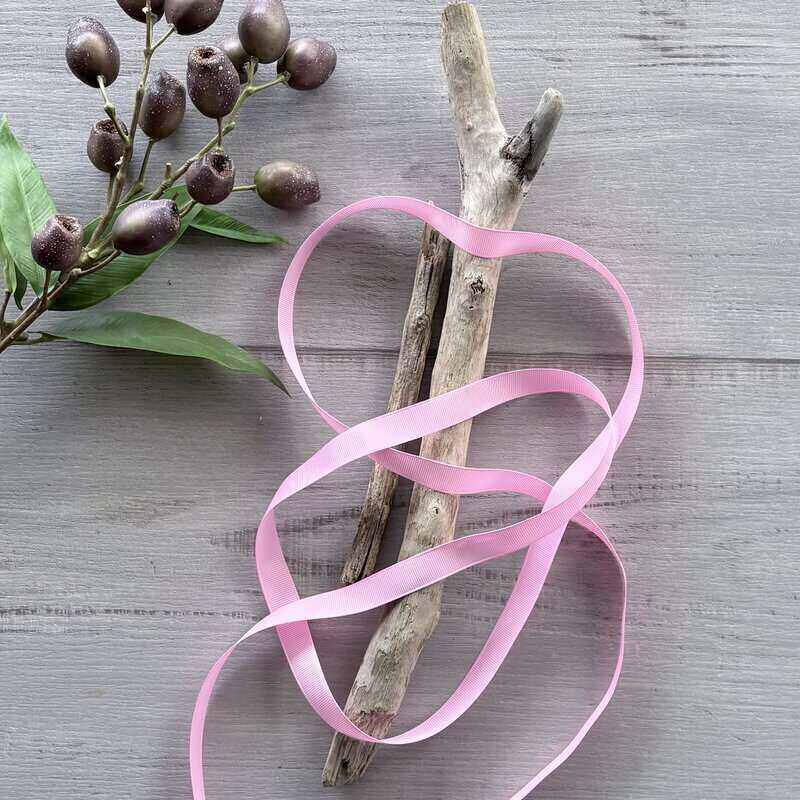 Ribbon Plain Grosgrain 15mm x 30m - Medium Pink