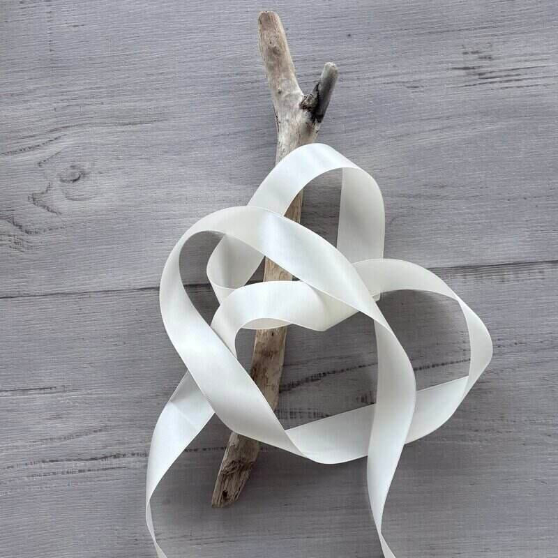 Satin Ribbon Single Faced 38mm x 46mt - Ivory
