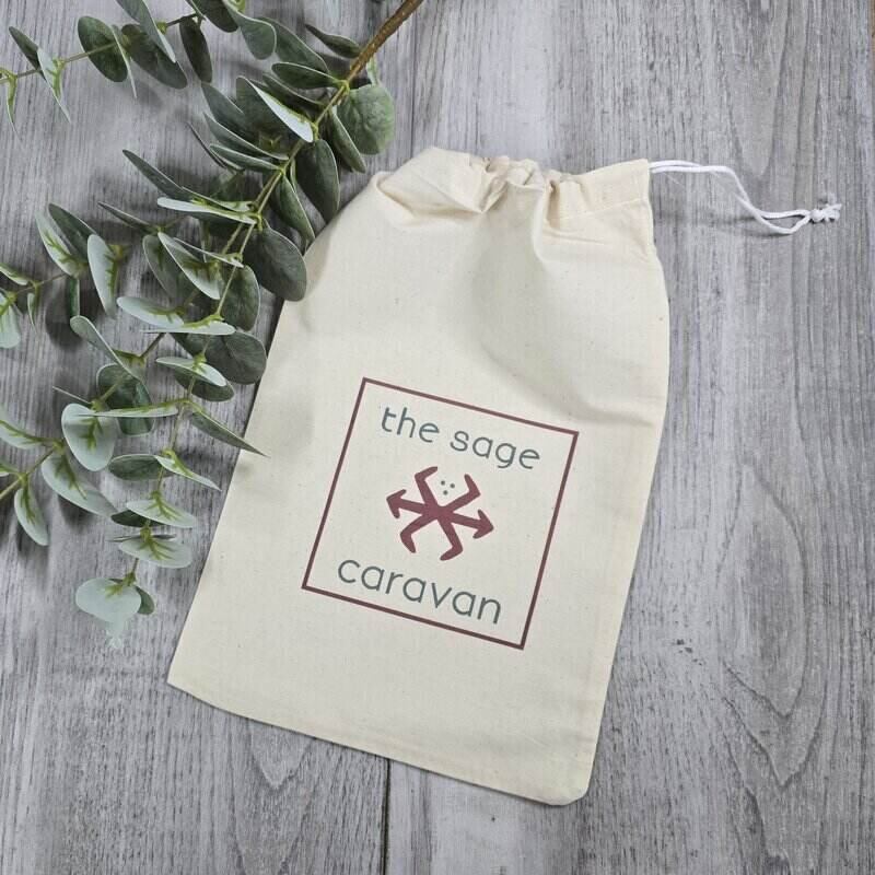 printed calico bag