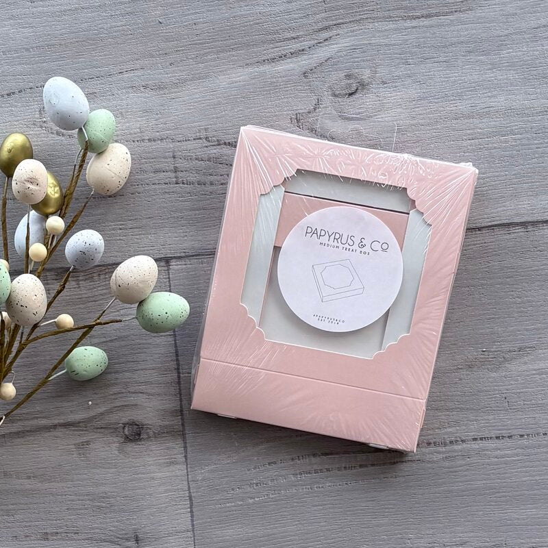 papyrus & co pink peach treat box 5 pack @ centaur packaging