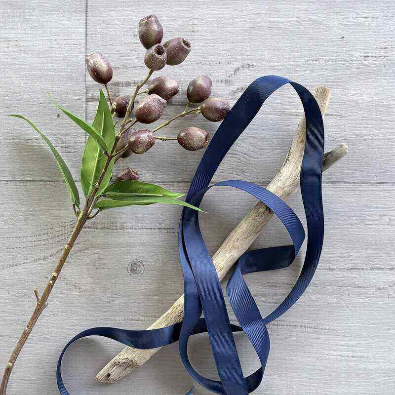 Ribbon Plain Grosgrain 25mm x 30m - Navy