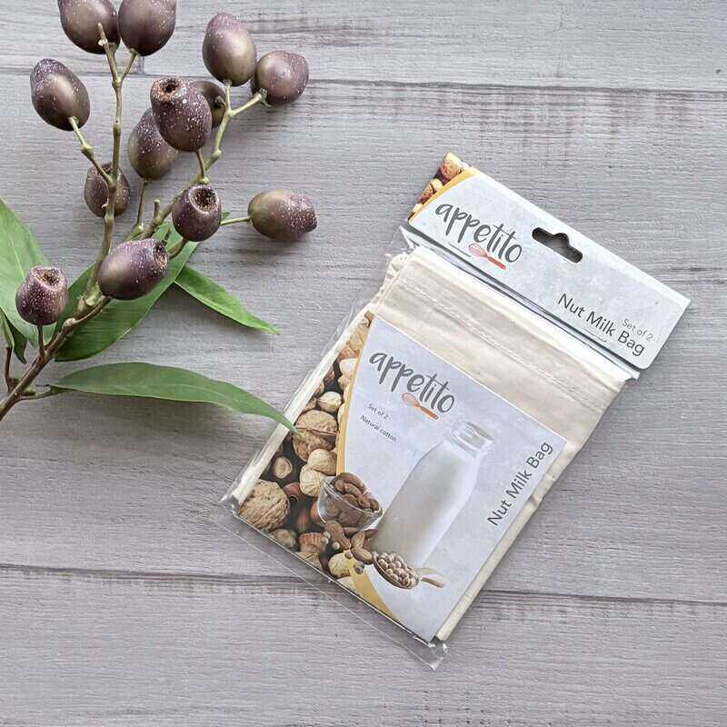 nut milk bag set 2 natural cotton