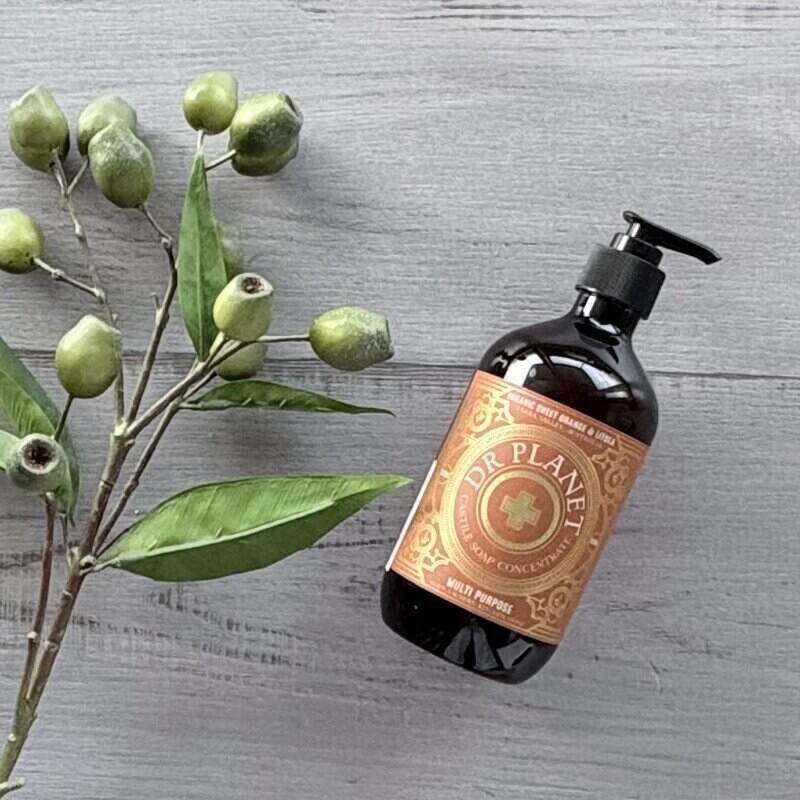 Dr Planet Organic Castile Soap Concentrate 500ml - Sweet Orange & Litsea