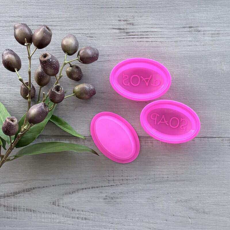 Silicone Soap Mould - Embossed Soap Small x3
