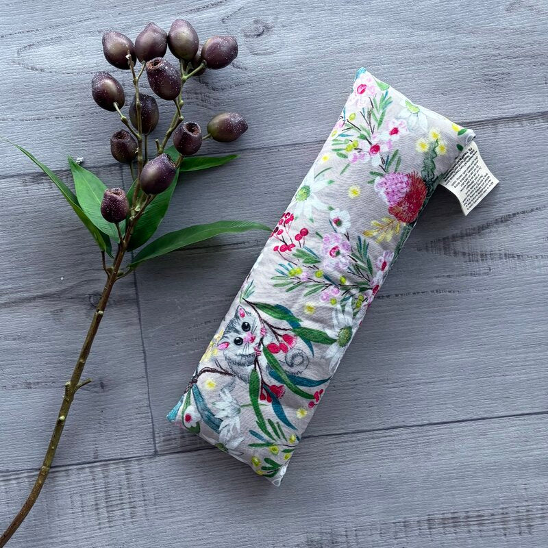 Tasmanian lavender heat-cold pack upcycled cotton by heatpack from Tasmanian possum print