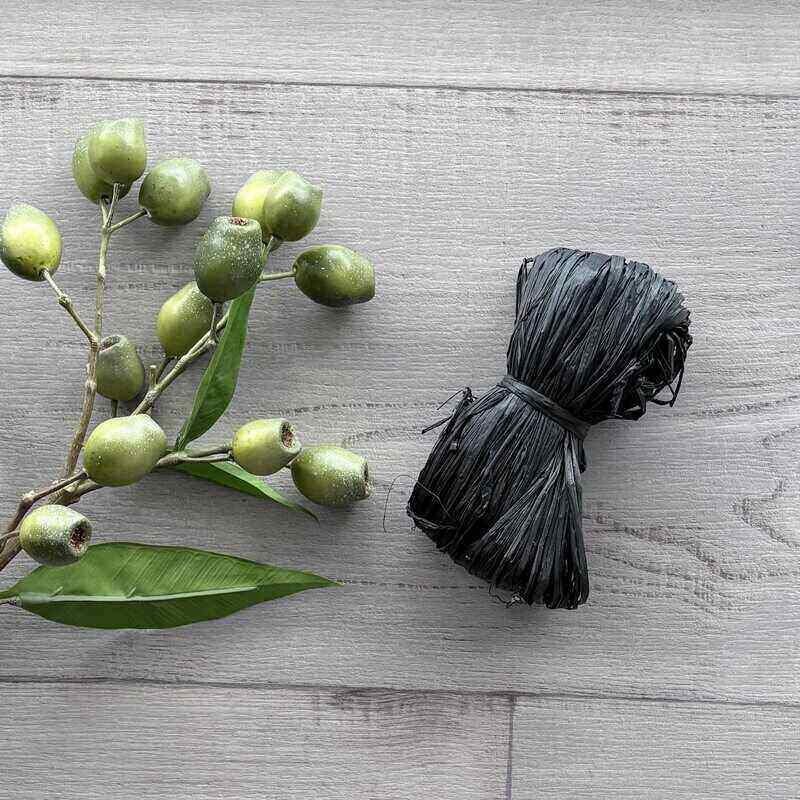 Natural Raffia- Black