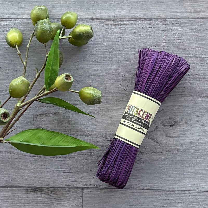 NUTSCENE raffia indigo violet hank