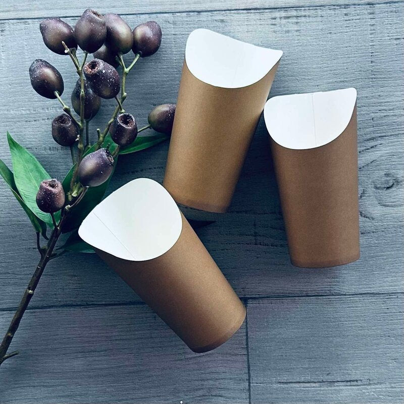 scoop cup hot chip cup kraft x3