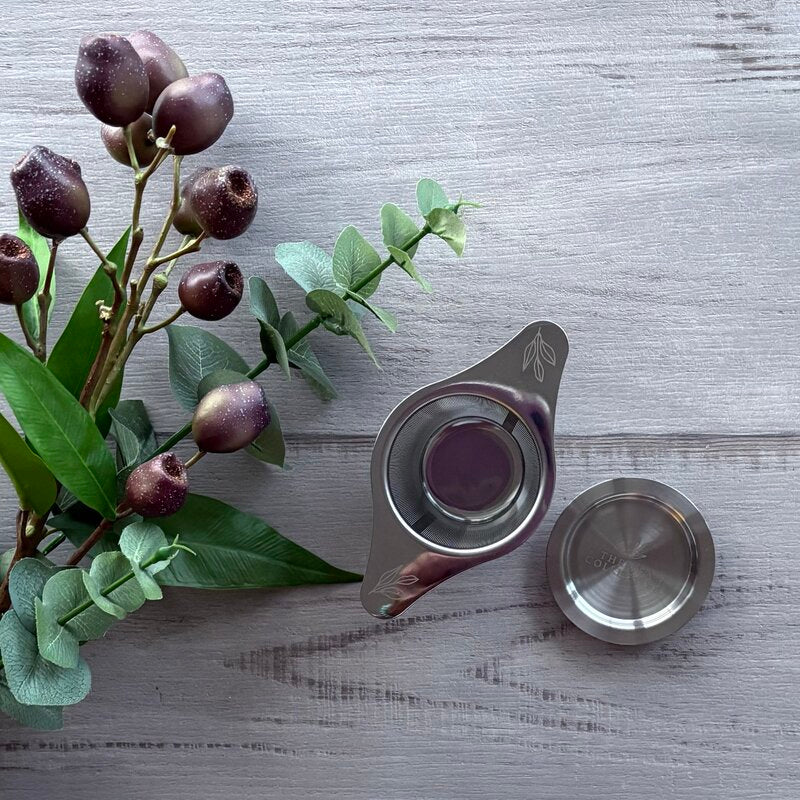 tea infuser silver stainless steel  by the tea collective