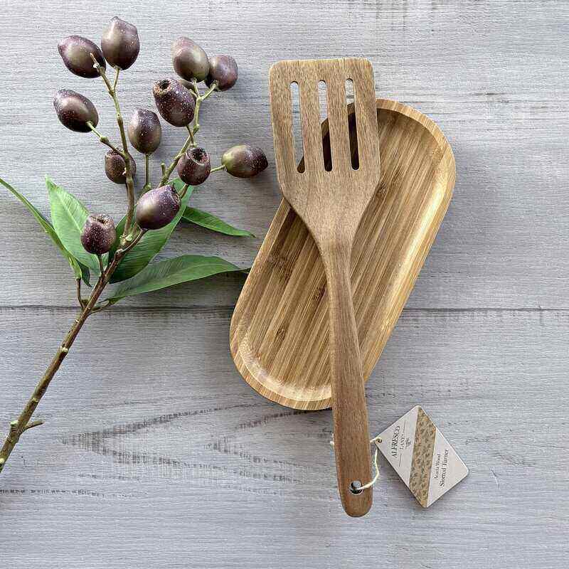 Acacia Wood Slotted Turner Spatula