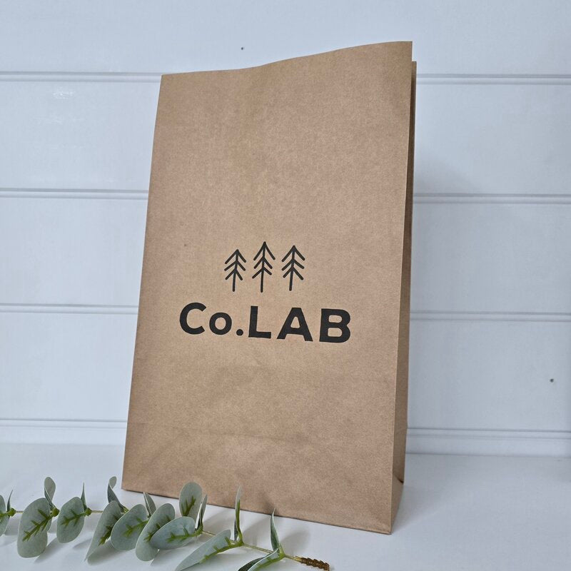 SOS 16 kraft paper bag with custom printing @ centaur packaging Bomaderry