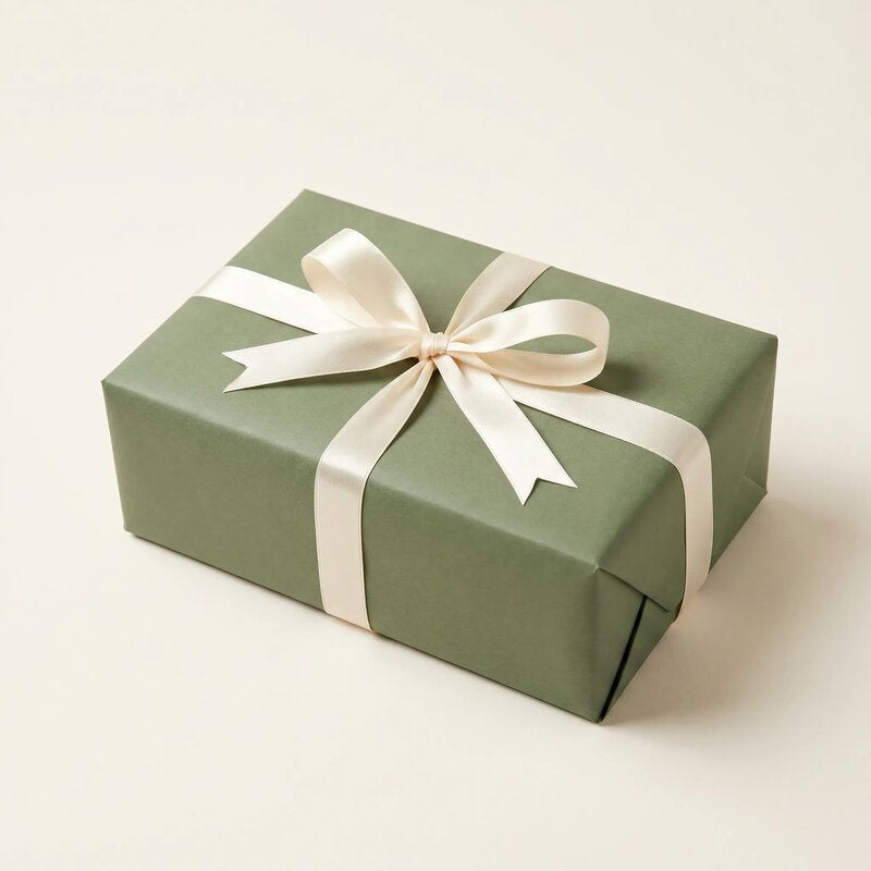 gift with wrapping and ribbon