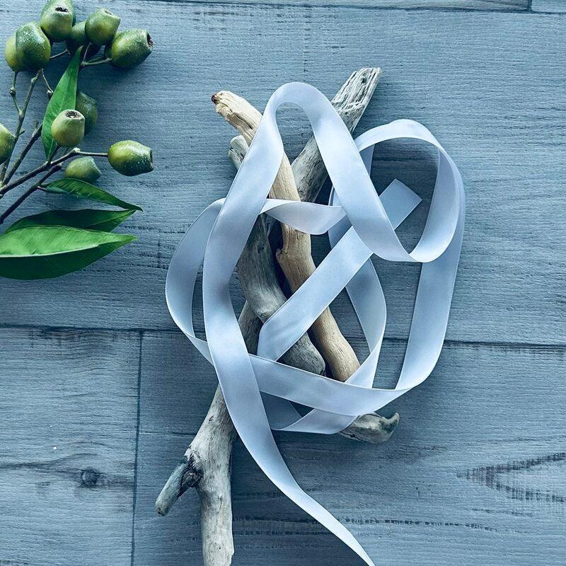 Satin Ribbon Deluxe Double Faced - Silver - centaur packaging