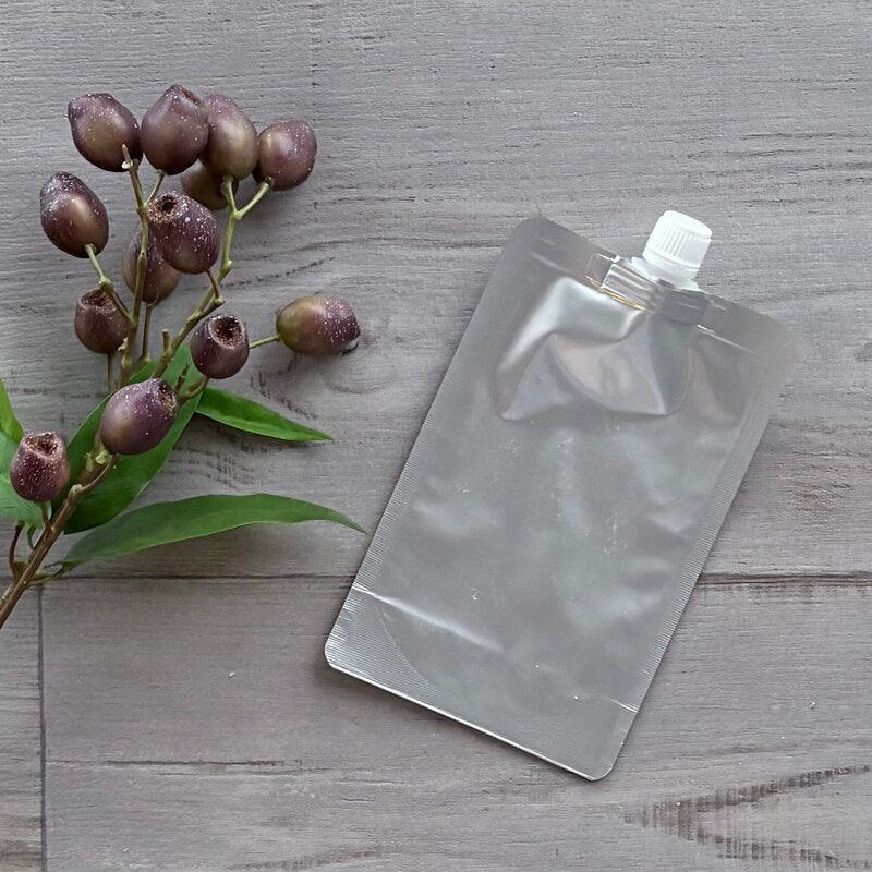 stand up Aluminium foil pouch with top spout 500ml capacity tamper evident lid