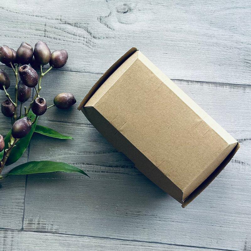 snack box kraft corrigated pre folded closed single