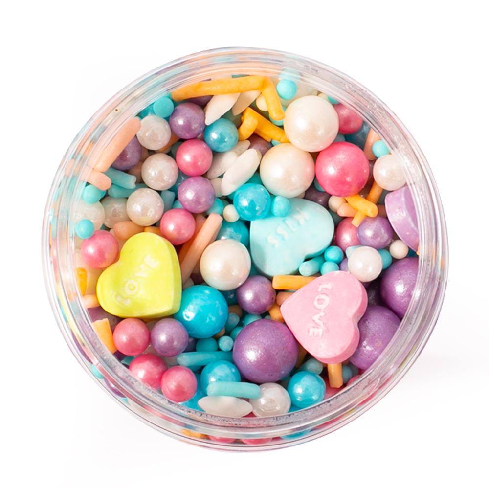 Sprinkles Sweetie Hearts Kiss & Love  by Sprinks 70g in open jar