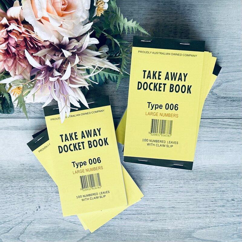 takeaway docket book 100 pages