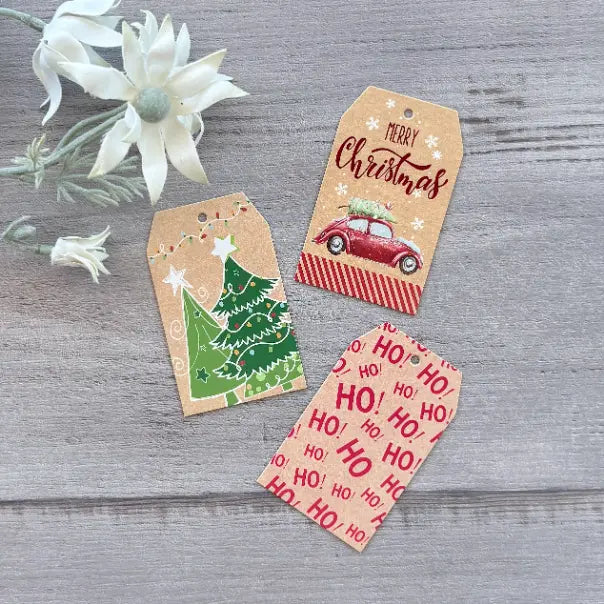 Assorted Christmas Gift Tags - VW, Christmas Trees & Ho Ho Ho