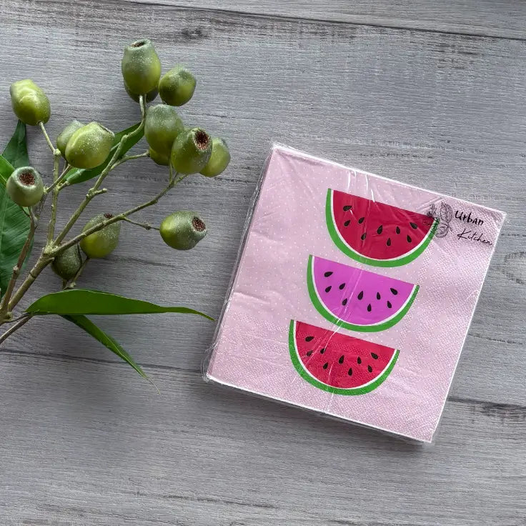 watermelon paper napkins 3ply 20pack