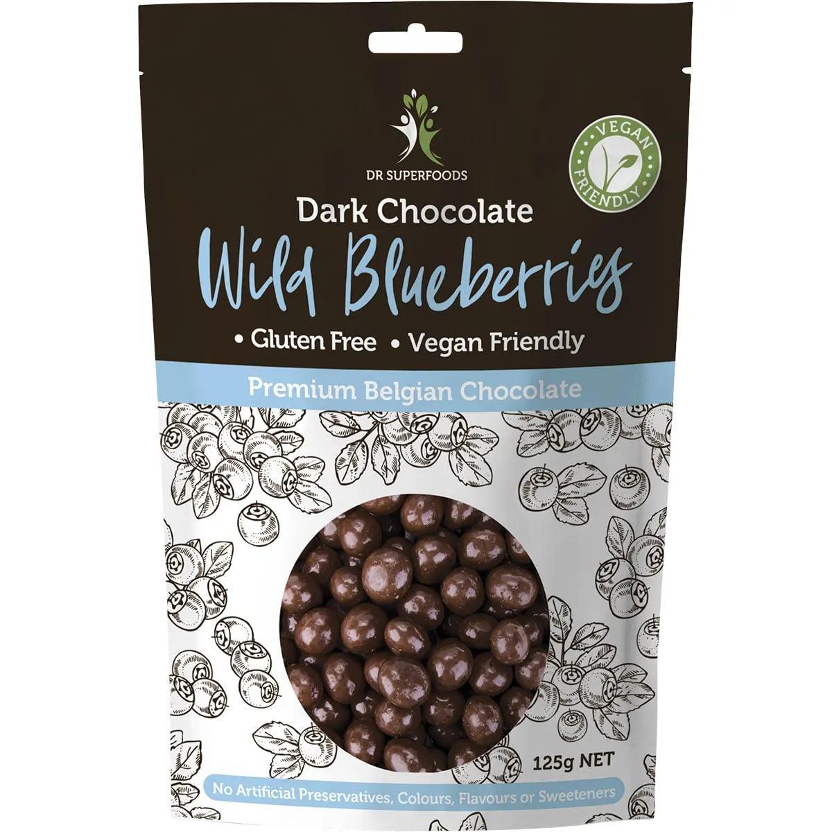 Wild Blueberries Dark Chocolate 125g - centaur packaging