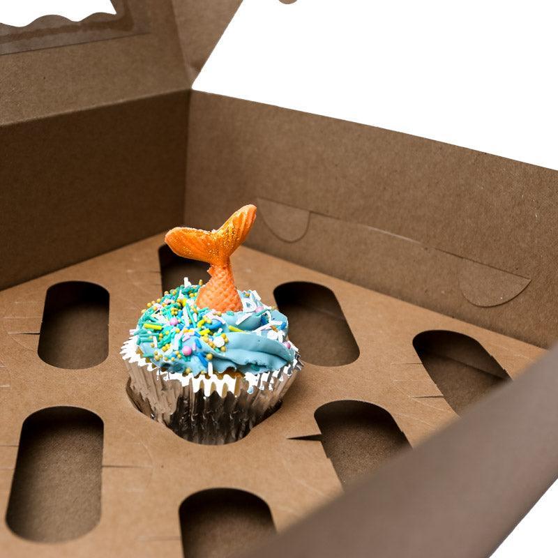 Cupcake Box Kraft - Holds 12 - centaur packaging