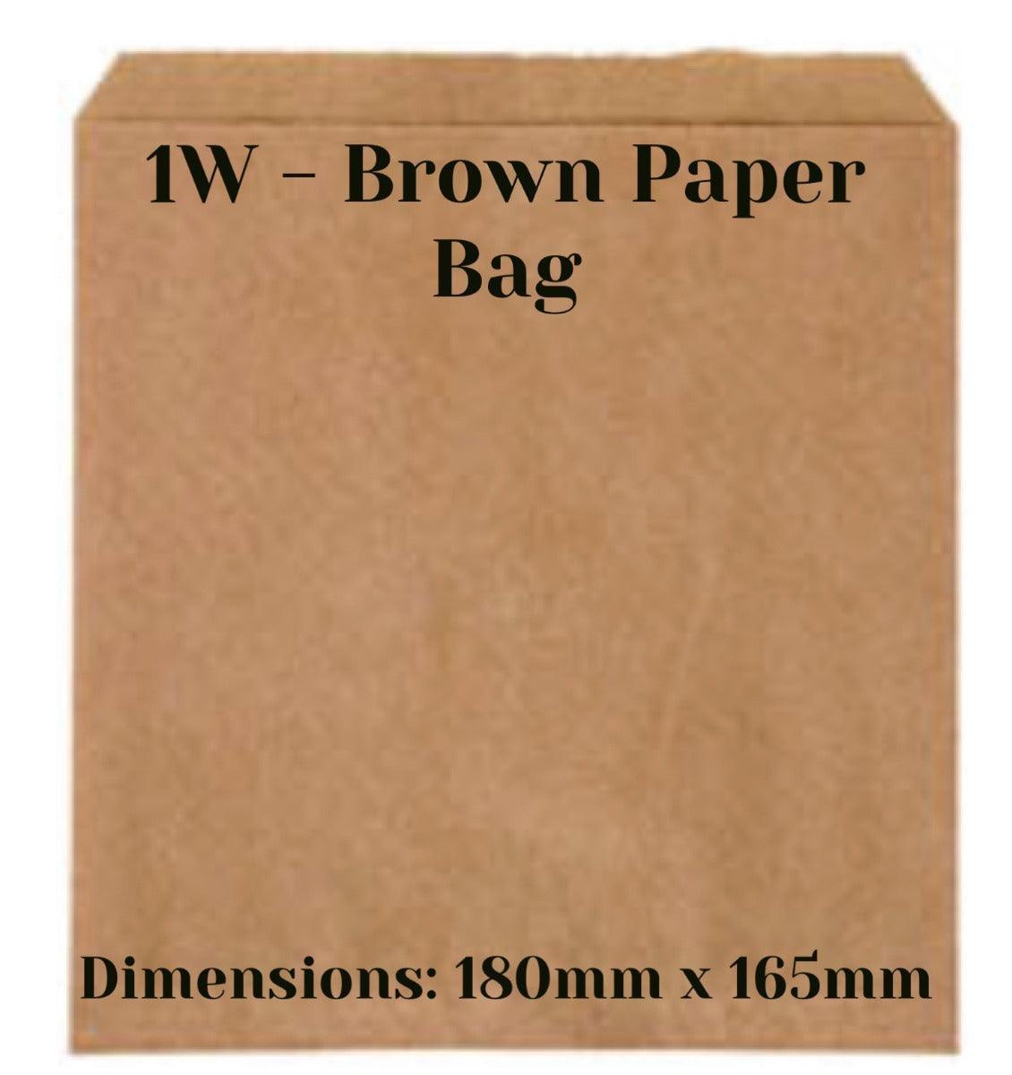 1W Brown Paper Bag- Pack 500 - centaur packaging