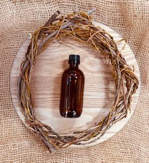 200ml Amber Glass Bottle with Black Tamper Evident Lid - centaur packaging