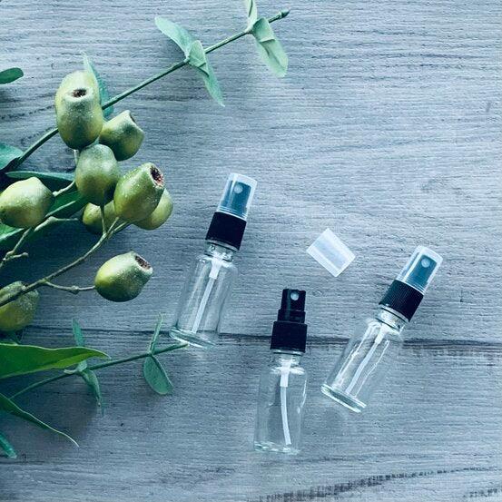 20ml Clear Bottle with Black Mister Spray - centaur packaging