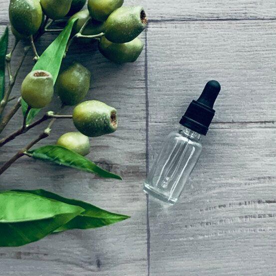 20ml Clear Glass Bottle with Black Dropper - centaur packaging