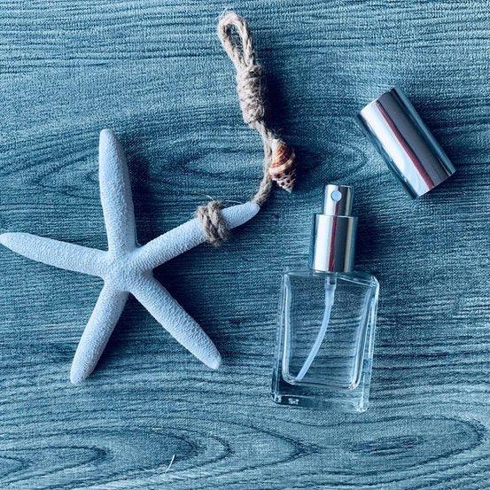 30ml Square Glass Bottle with Silver Perfume Mister - centaur packaging