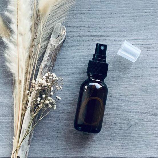 50ml Fat Amber bottle With Black Mister - centaur packaging