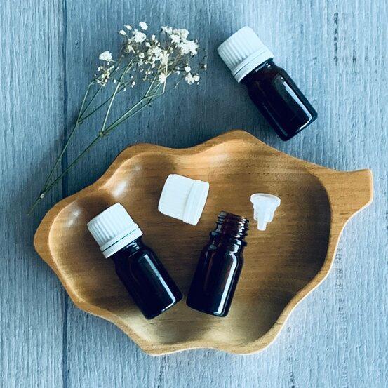 5ml Amber Thick Glass Bottle with White Tamper Evident Dripolator - centaur packaging