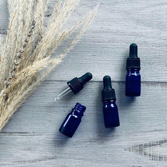 5ml Blue Bottle with Black Dropper - centaur packaging