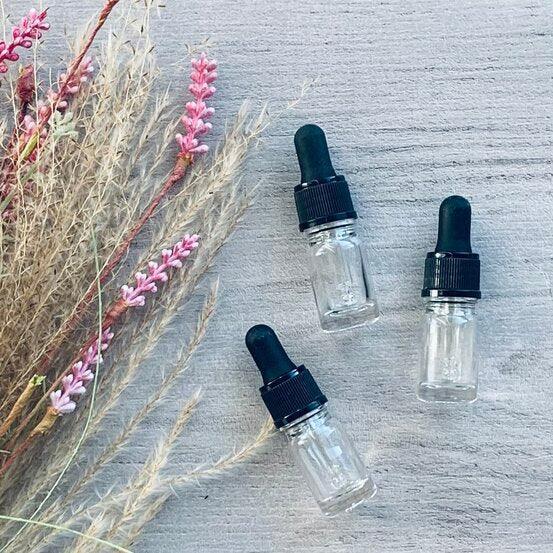 5ml Clear Thick Glass with Black Dropper - centaur packaging