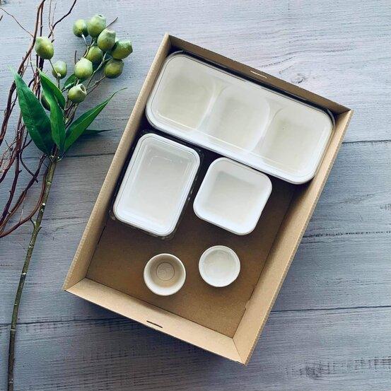 7oz Sugarcane Bowl Square - Pack 100 - centaur packaging