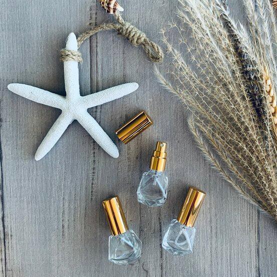 8ml Grace Glass Bottle with Gold Perfume Mister - centaur packaging