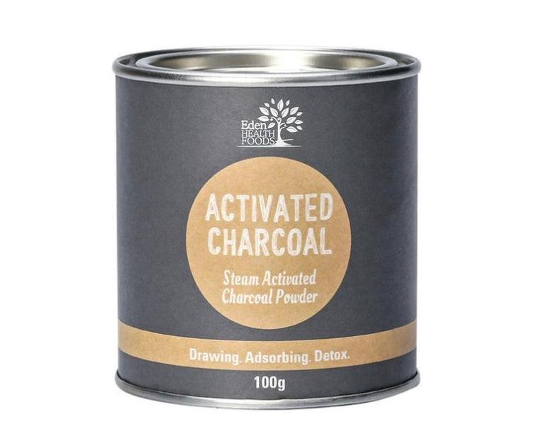 Activated Charcoal Powder - 100g - silver tin centaur packaging