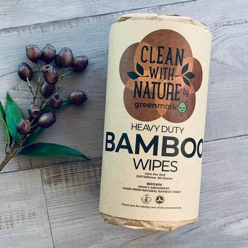 Bamboo Wipes Heavy Duty - Brown - centaur packaging