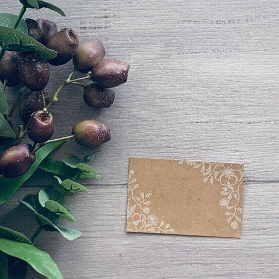 Floral Border Gift Tag-Pack of 50 - centaur packaging