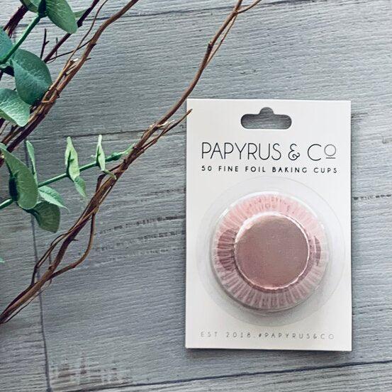 Foil Cupcake Baking Cups Standard Pastel Pink - Pack 50 - centaur packaging